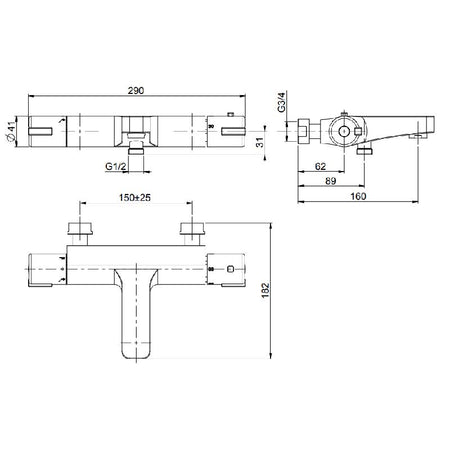 Fima Badekararmatur Split F4074
