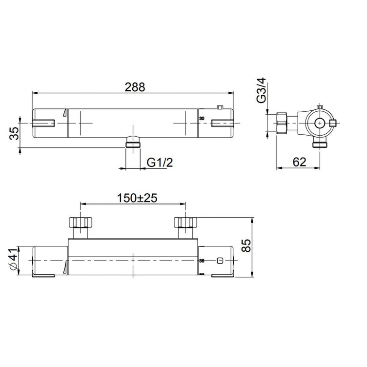 Fima Dusjbatteri Split F4075