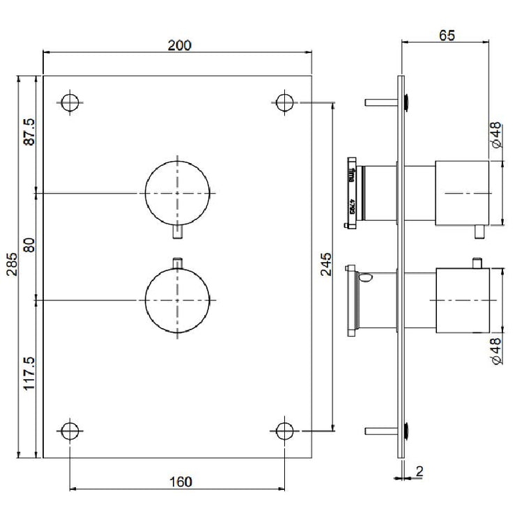 Fima Circolo Frontpanel Dusj Innbygging F4410