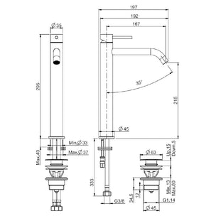 Fima Spillo Up XS F3031 Høy Servantbatteri