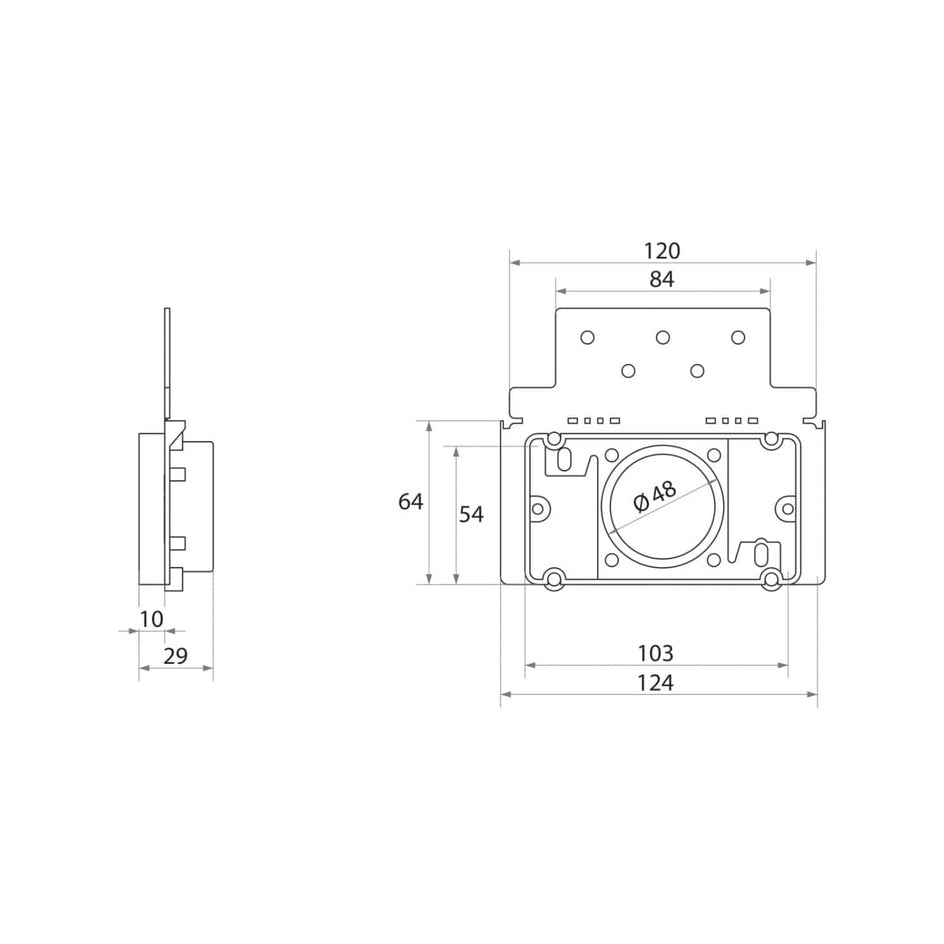 Flexit Monteringsplate for Sugekontakt Hvit Flexit Sugekontakt FL-02470