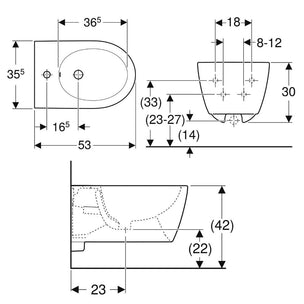 Geberit ICON vegghengt bidet