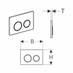 Geberit Omega20 Rund Betjeningsplate
