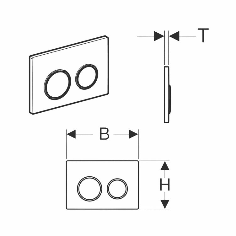 Geberit Omega20 Rund Betjeningsplate