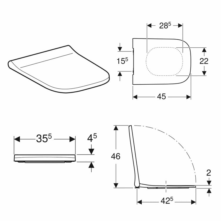 Geberit Smyle Square Toalettsete