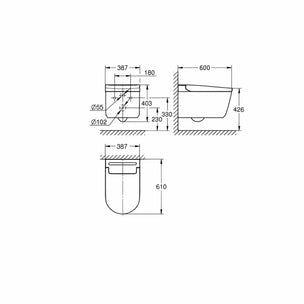 Grohe SENSIA PRO dusjtoalett