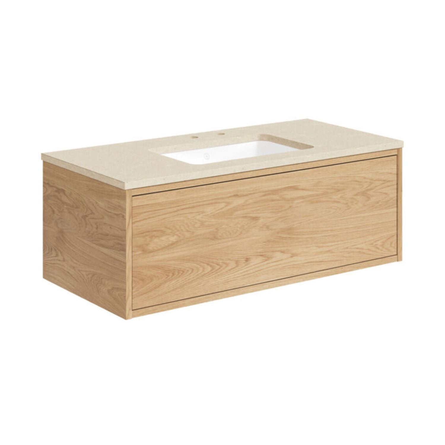 Gustavsberg Ducentic Servantskap med Benkeplate Lys eik / 100cm / Beige royal 2 hull for kran Gustavsberg Servantskap GRO-GB71DCVU10ARCC1200