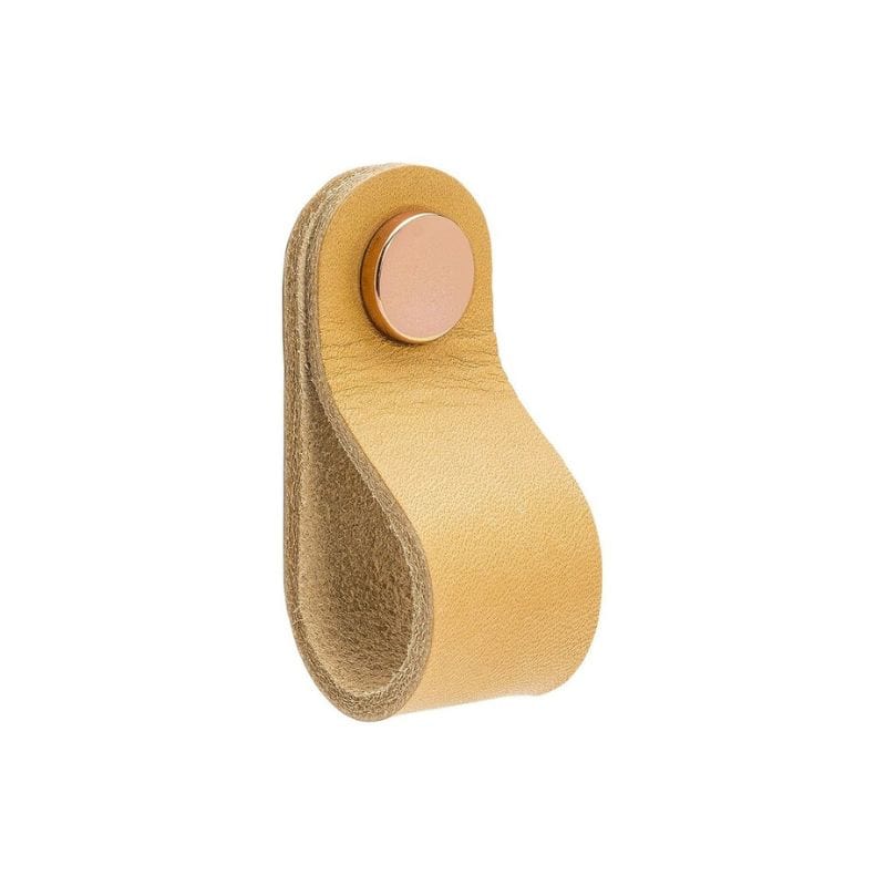 Gustavsberg K3 Lærgrep Naturlig lær / Kobber Gustavsberg Knotter og håndtak GRO-7031721