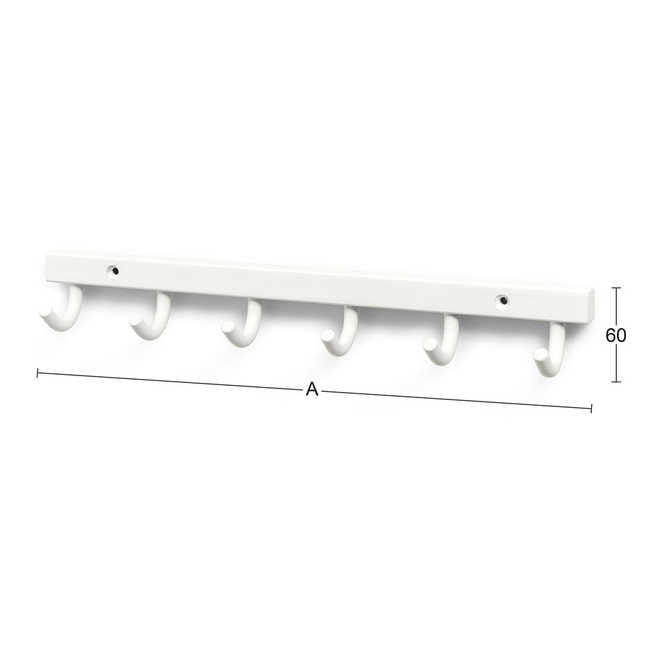 Habo 840-6 Knaggrekke 6-krok Habo Knagger