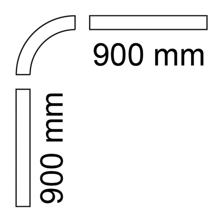 Habo Dusjforhengskinne 90x90cm med takfeste