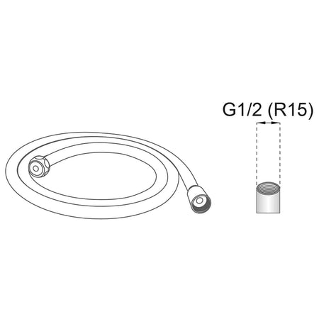 Habo Dusjslange 150cm