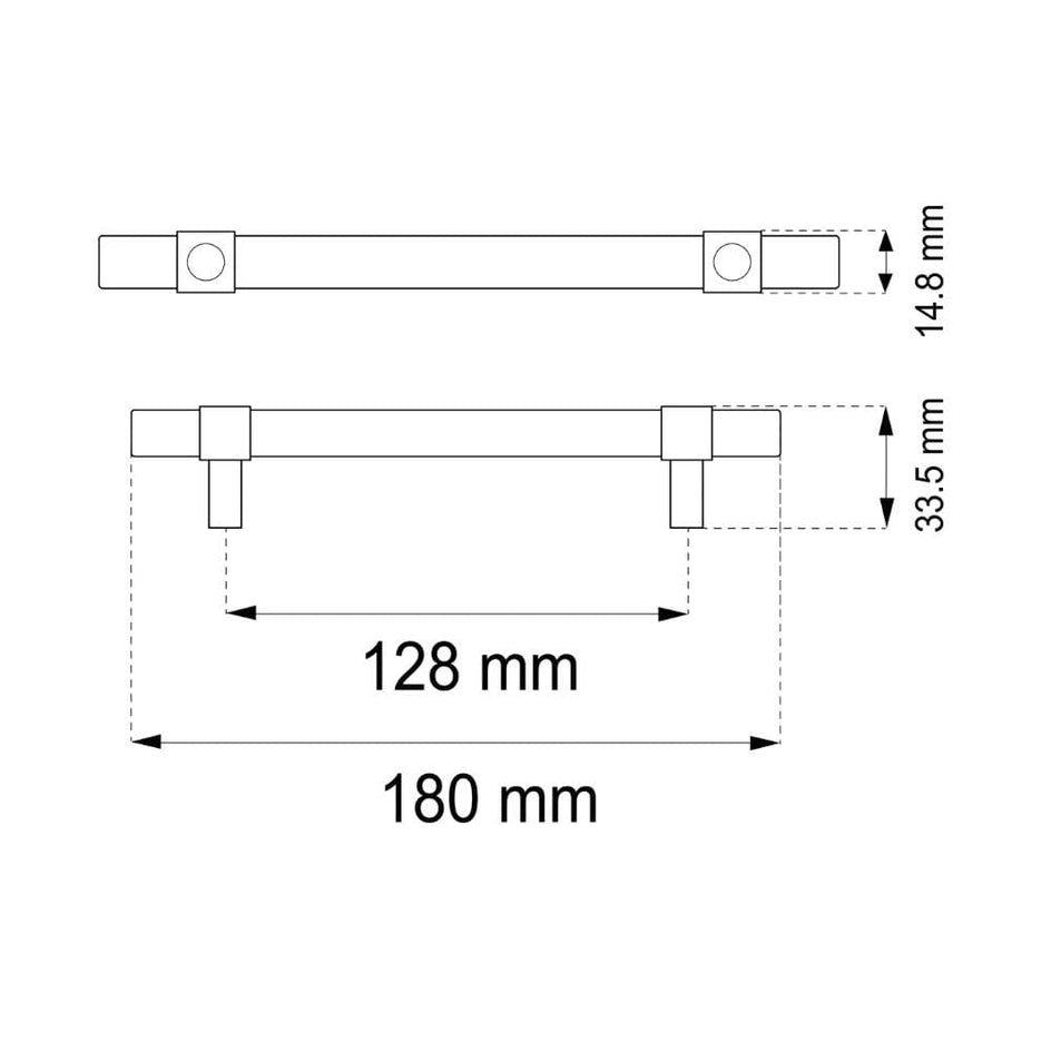 Habo Elin Håndtak Eik / 128mm Habo Håndtak HA-31096
