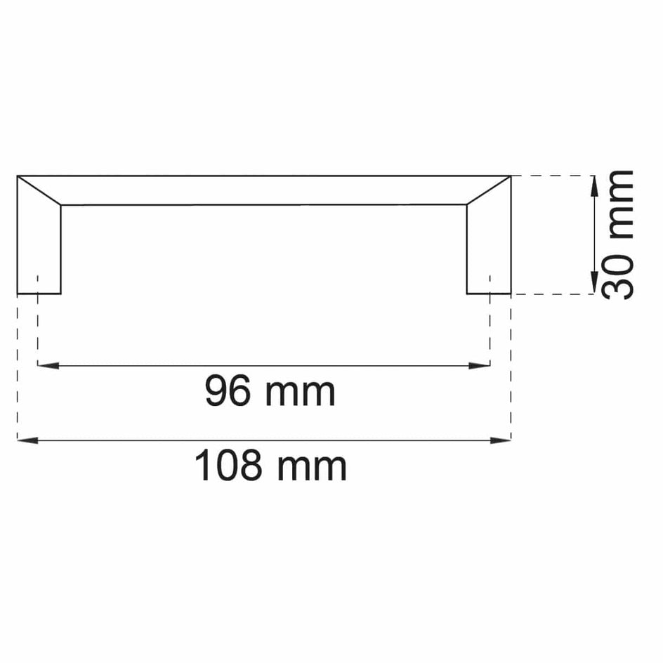 Habo NOVA Håndtak Krom / 96 mm Habo Håndtak HA-100201