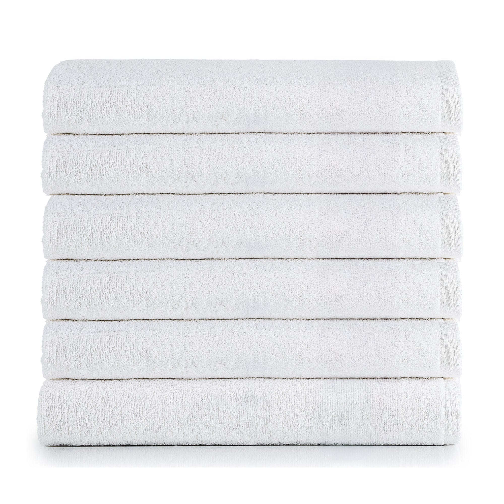 HeiHus FLUFFY strandhåndkle XL 100x180cm Premium hvit / 6-pakning (6XL) HeiHus Strandhåndkle BUN-6TFYWH100180