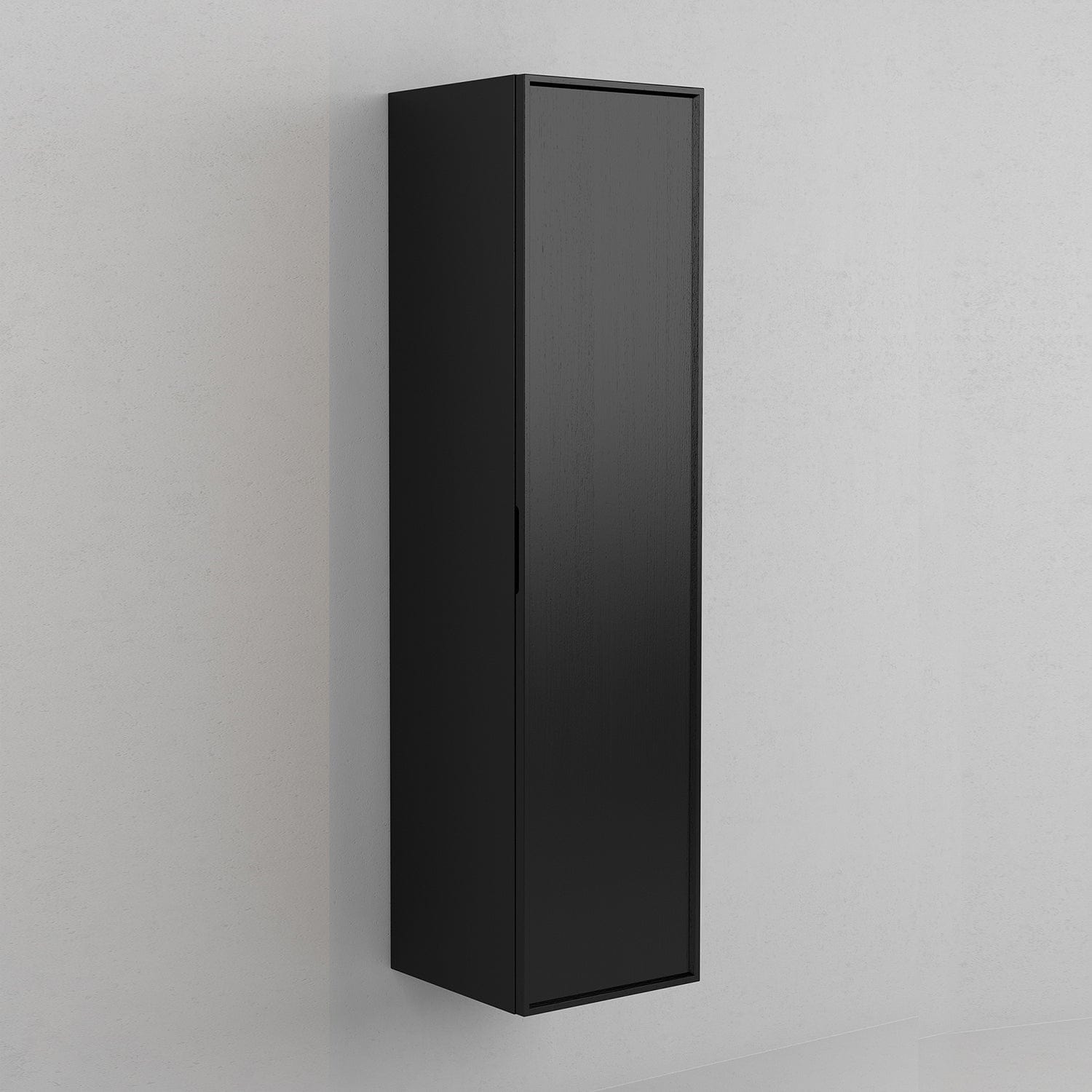 INR AIR Wood Høyskap 5 Hyller B400xH1600xD409mm Black oak / 40cm / Høyrehengslet INR Iconic Nordic Rooms Høyskap bad INR-364839H