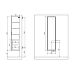 INR AIR Wood c 4 Hyller 2 skuffer B400xH1600xD400mm