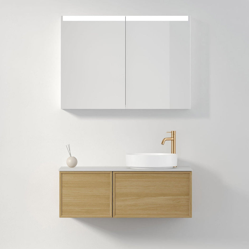 INR Air Wood Servantskap Hel front med 2 Skuffer og 1 Dør H350xD450mm INR Iconic Nordic Rooms Servantskap