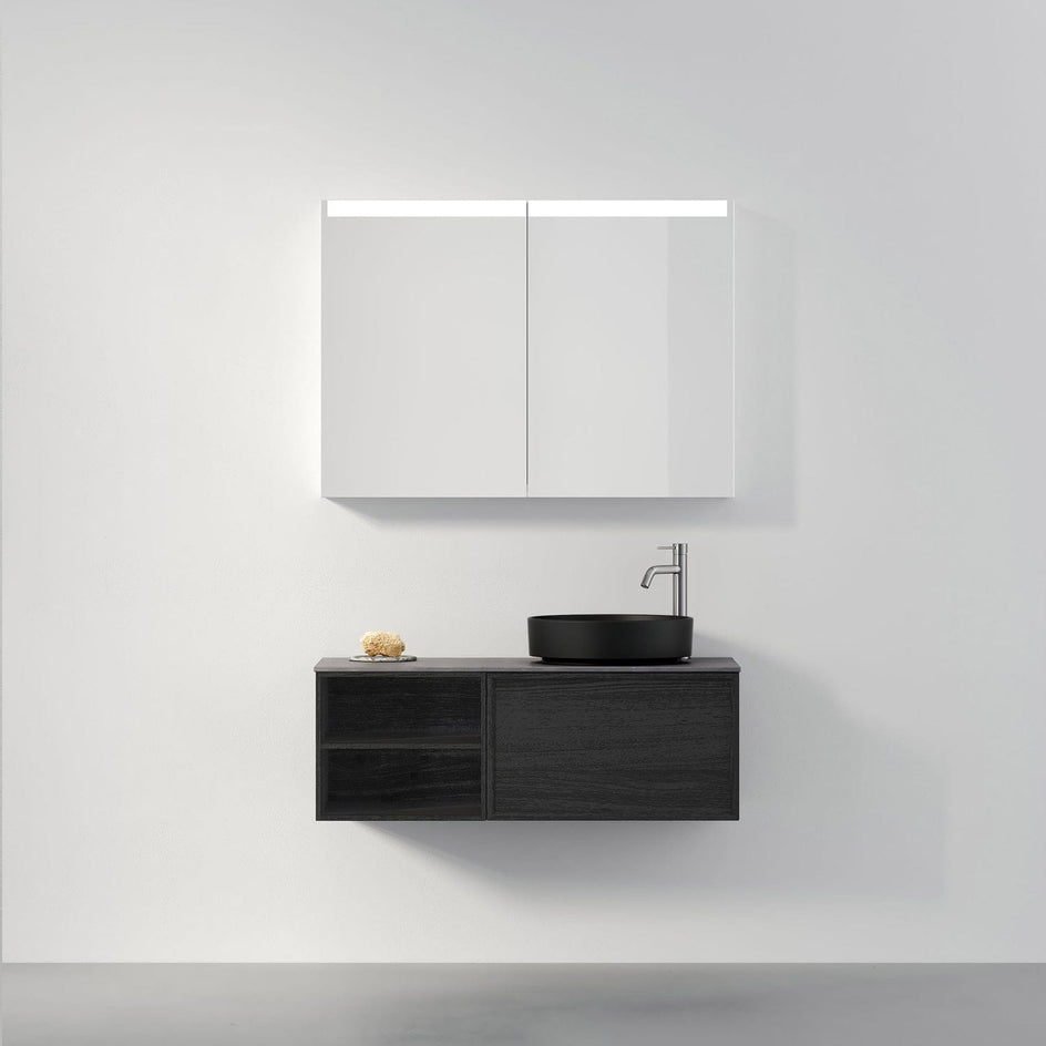 INR Air Wood Servantskap Hel front med 2 Skuffer og Åpen oppbevaring H350xD450mm INR Iconic Nordic Rooms Servantskap