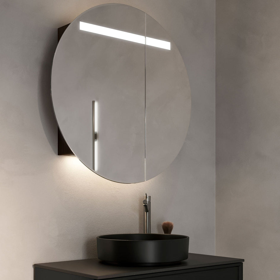INR CIRC Ø80 Speilskap med Regulerbar belysning Ø80x159mm INR Iconic Nordic Rooms Speilskap