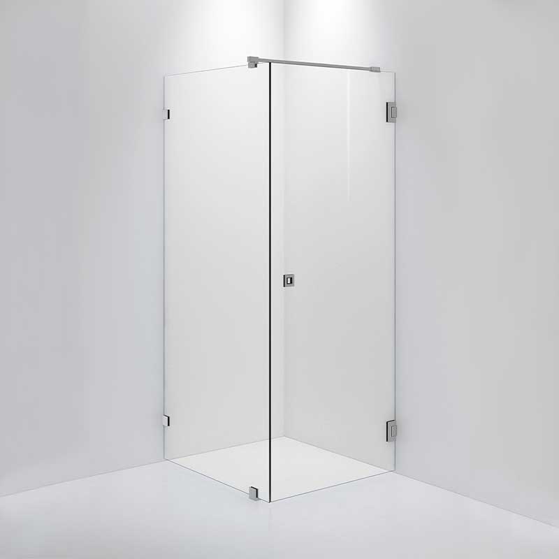 INR Dusjhjørne ARC 13 Original Brushed stainless / 90x90cm / Klart glass INR Iconic Nordic Rooms Dusjhjørne INR-11302499