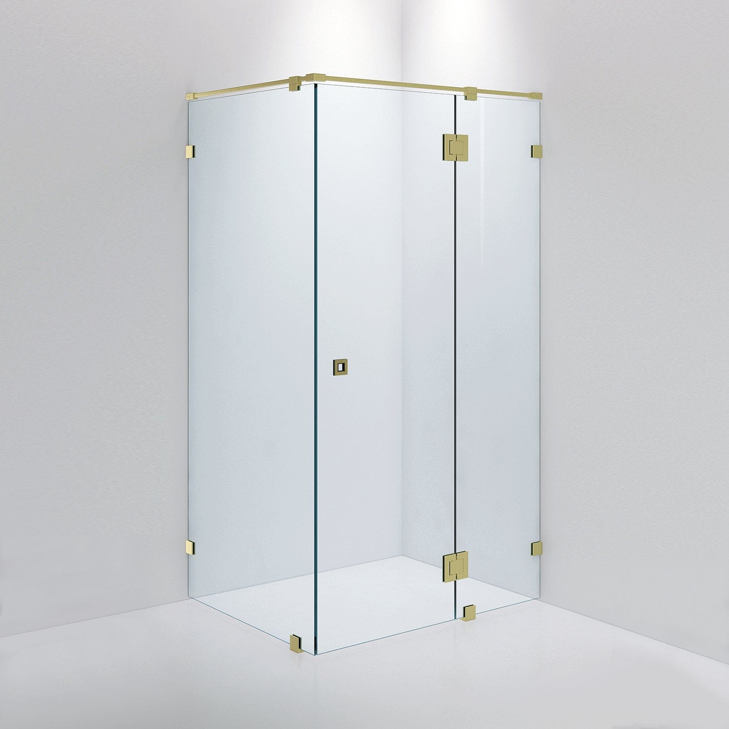 INR Dusjhjørne ARC 15 Måltilpasset Brushed brass / Måltilpasset / Timeless klart glass INR Iconic Nordic Rooms Dusjhjørne INR-11511800