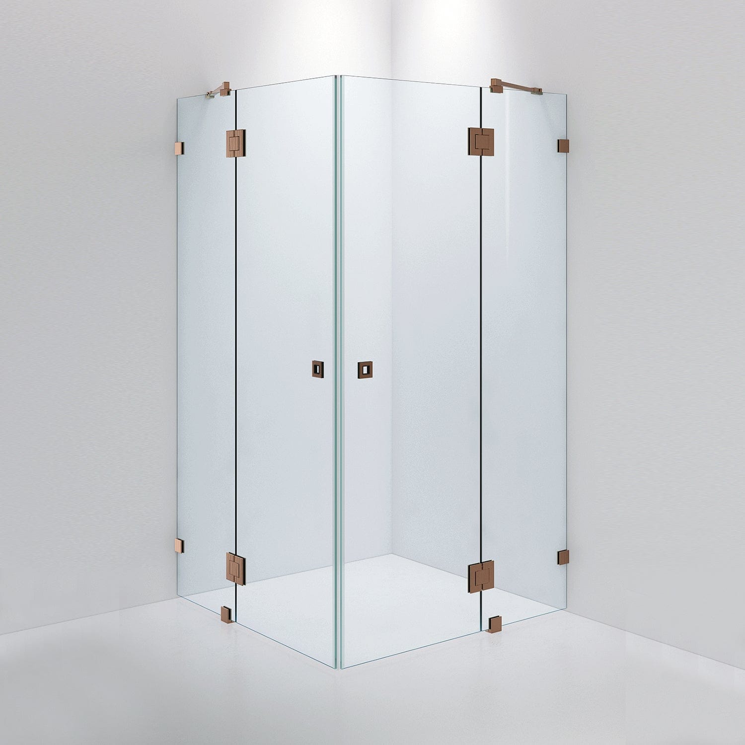 INR Dusjhjørne ARC 16 Måltilpasset Brushed bronze / Måltilpasset / Klart glass INR Iconic Nordic Rooms Dusjhjørne INR-11602600