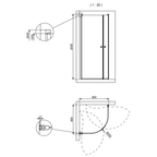 INR Dusjhjørne LINC NIAGARA Safetech glass