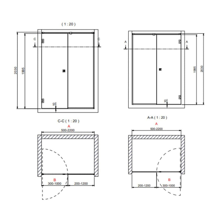 INR Dusjnisje ARC 4 Frame Måltilpasset