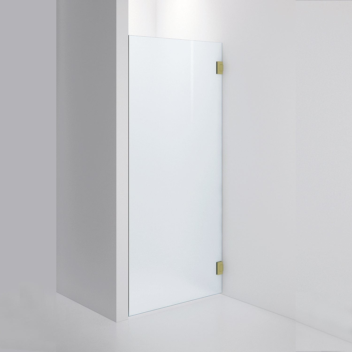 INR Dusjvegg ARC 19 Måltilpasset Brushed brass / Måltilpasset / Frostet glass INR Iconic Nordic Rooms Dusjvegg INR-11910800