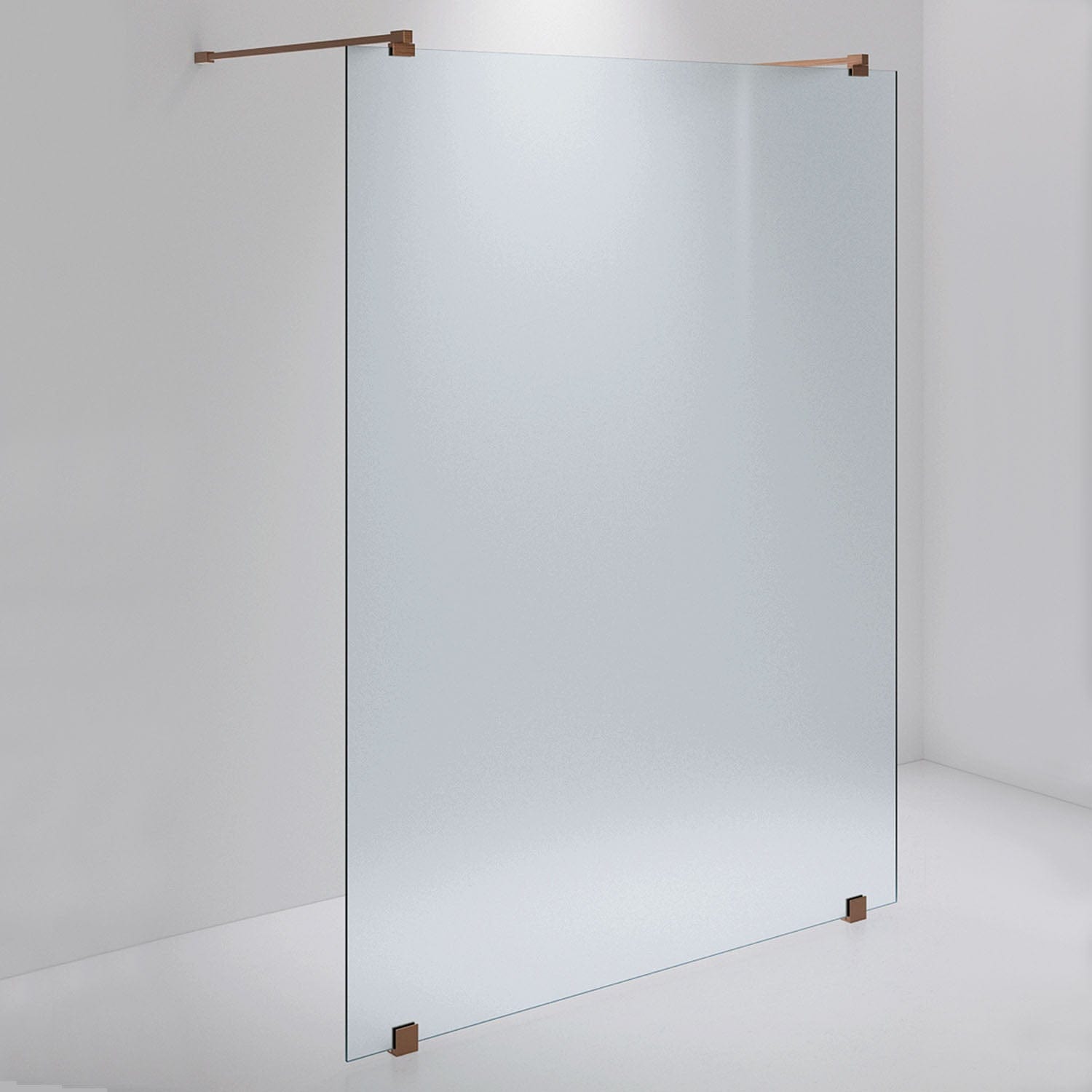 INR Dusjvegg ARC 43 Måltilpasset Brushed bronze / Måltilpasset / Frostet glass INR Iconic Nordic Rooms Dusjvegg INR-14310600