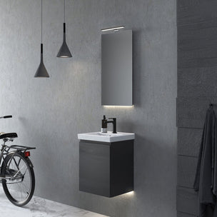 INR FEEL firkantet speil med lys (lampe/underlys)