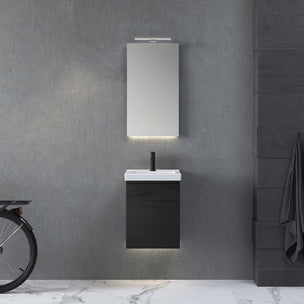 INR FEEL firkantet speil med lys (lampe/underlys)