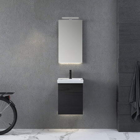 INR FEEL firkantet speil med lys (lampe/underlys)