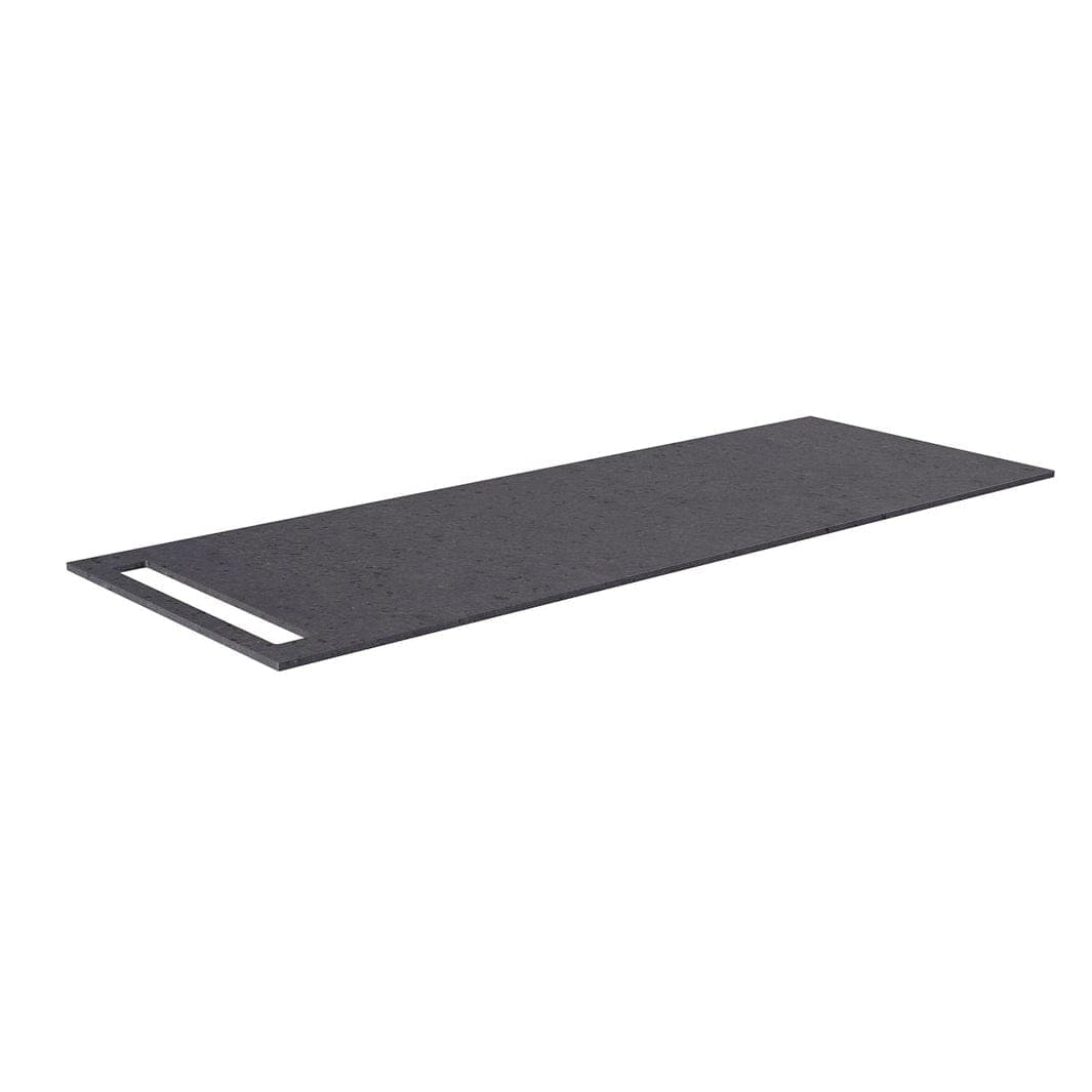 Korsbakken Benkeplate HPL med 1 håndkleholder Antrasitt / 1 side / 130cm Korsbakken Benkeplate bad KO-513419130