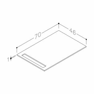 Korsbakken Benkeplate HPL med 1 håndkleholder