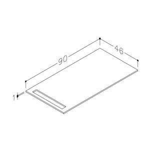 Korsbakken Benkeplate HPL med 1 håndkleholder