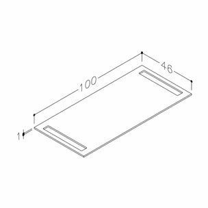 Korsbakken Benkeplate HPL med 2 håndkleholder