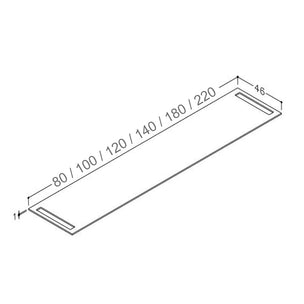 Korsbakken Benkeplate HPL med 2 håndkleholder