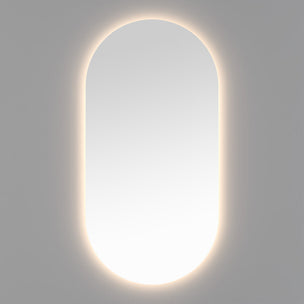 Korsbakken BLOKHUS ovalt speil med lys (vendbart)