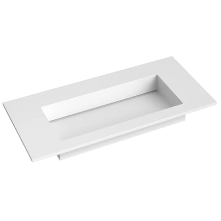 Korsbakken Corian Servant med Flat Bunn uten Kranhull