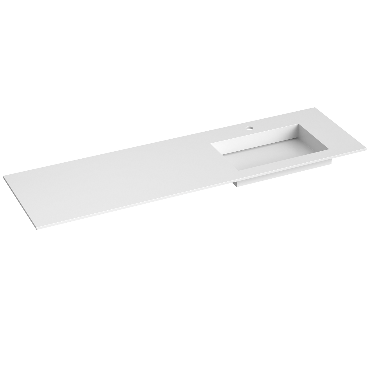 Korsbakken Corian Sidestilt Servant med Flat Bunn Korsbakken Baderomsservant