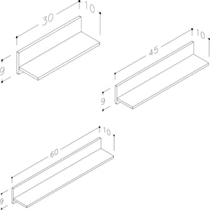 OUTLET: Korsbakken Hylle HPL L30-60cm