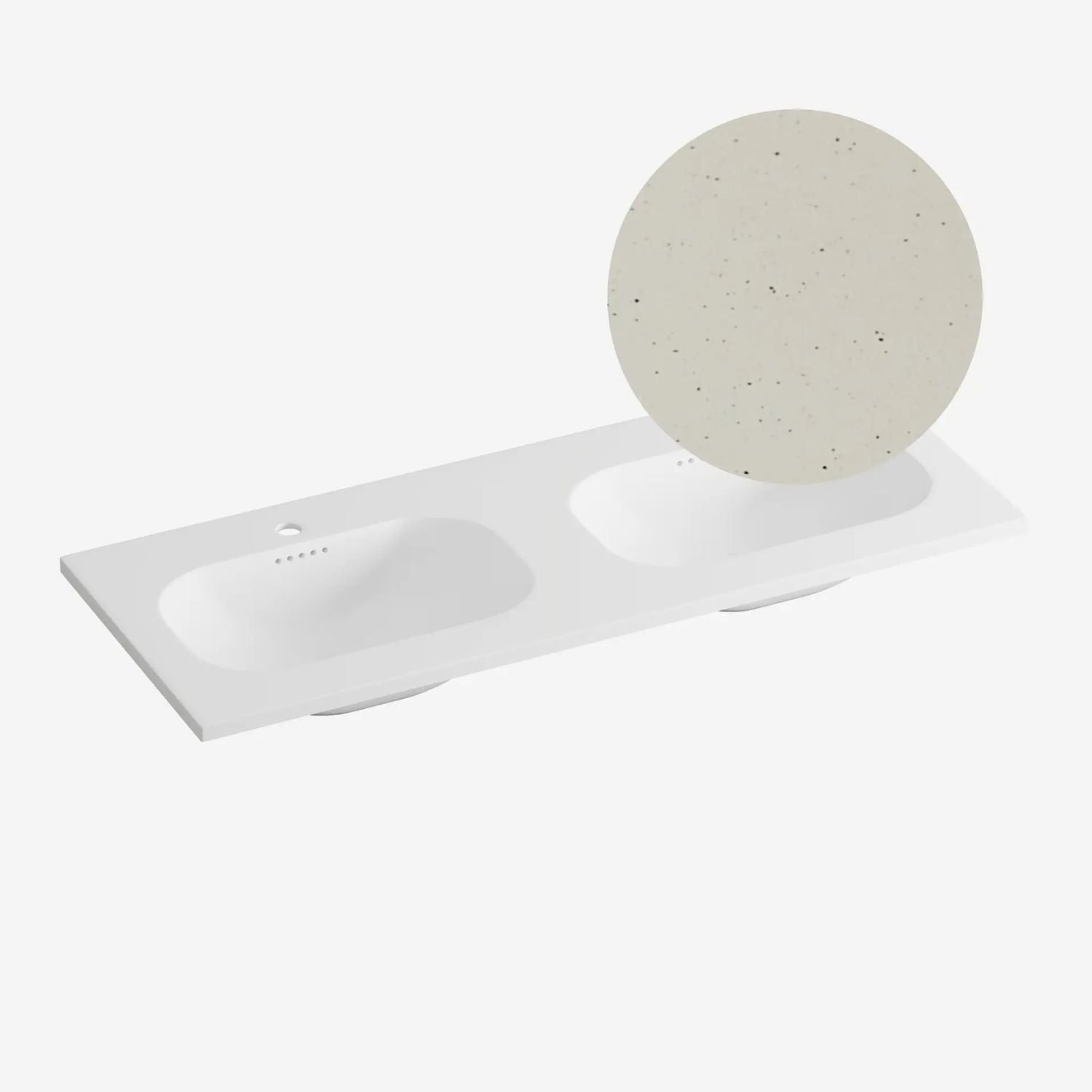 Korsbakken Nice Heldekkende Servant Terrazzo sand / 120cm dobbel Korsbakken Møbelservant KO-463221121
