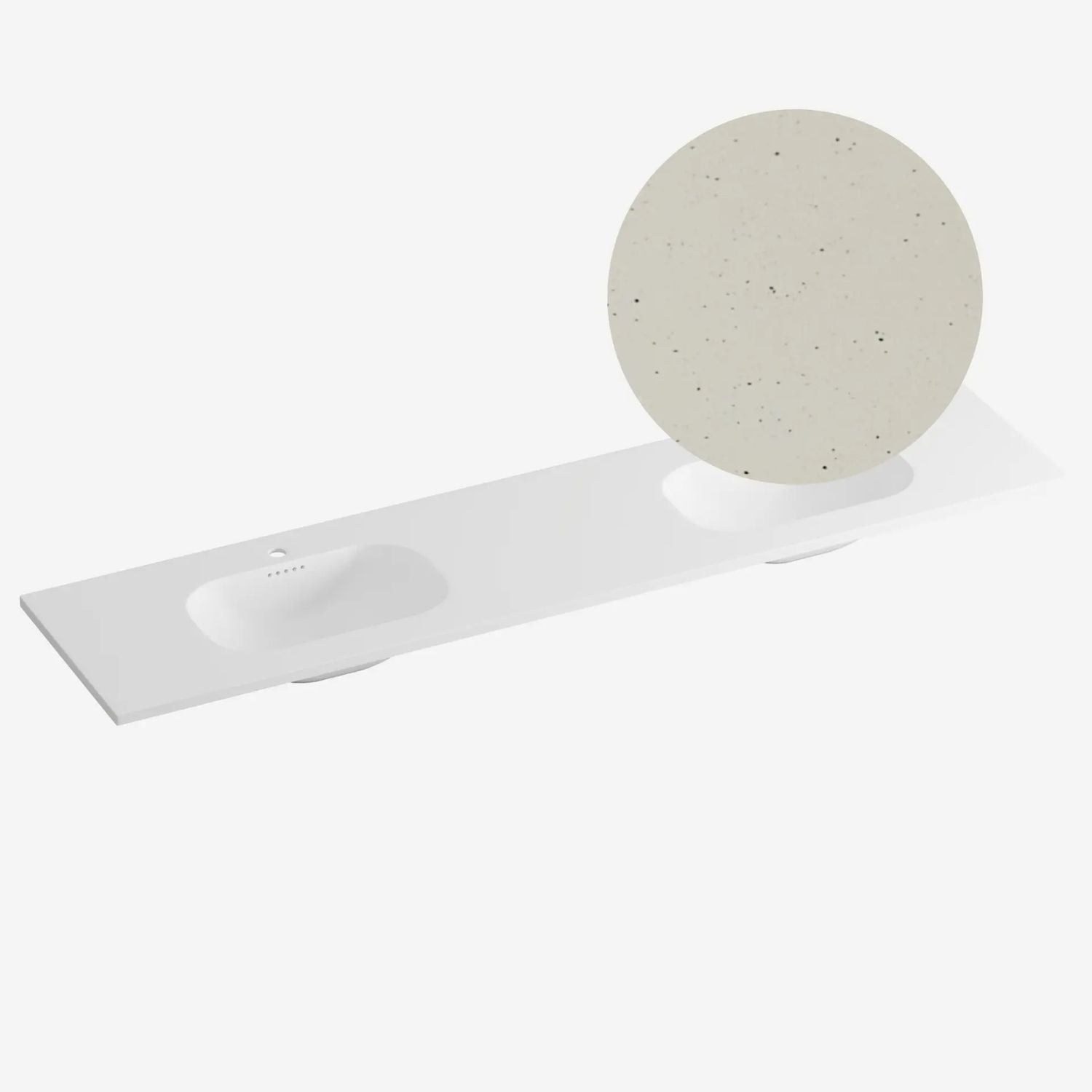 Korsbakken Nice Heldekkende Servant Terrazzo sand / 200cm dobbel Korsbakken Møbelservant KO-463221201
