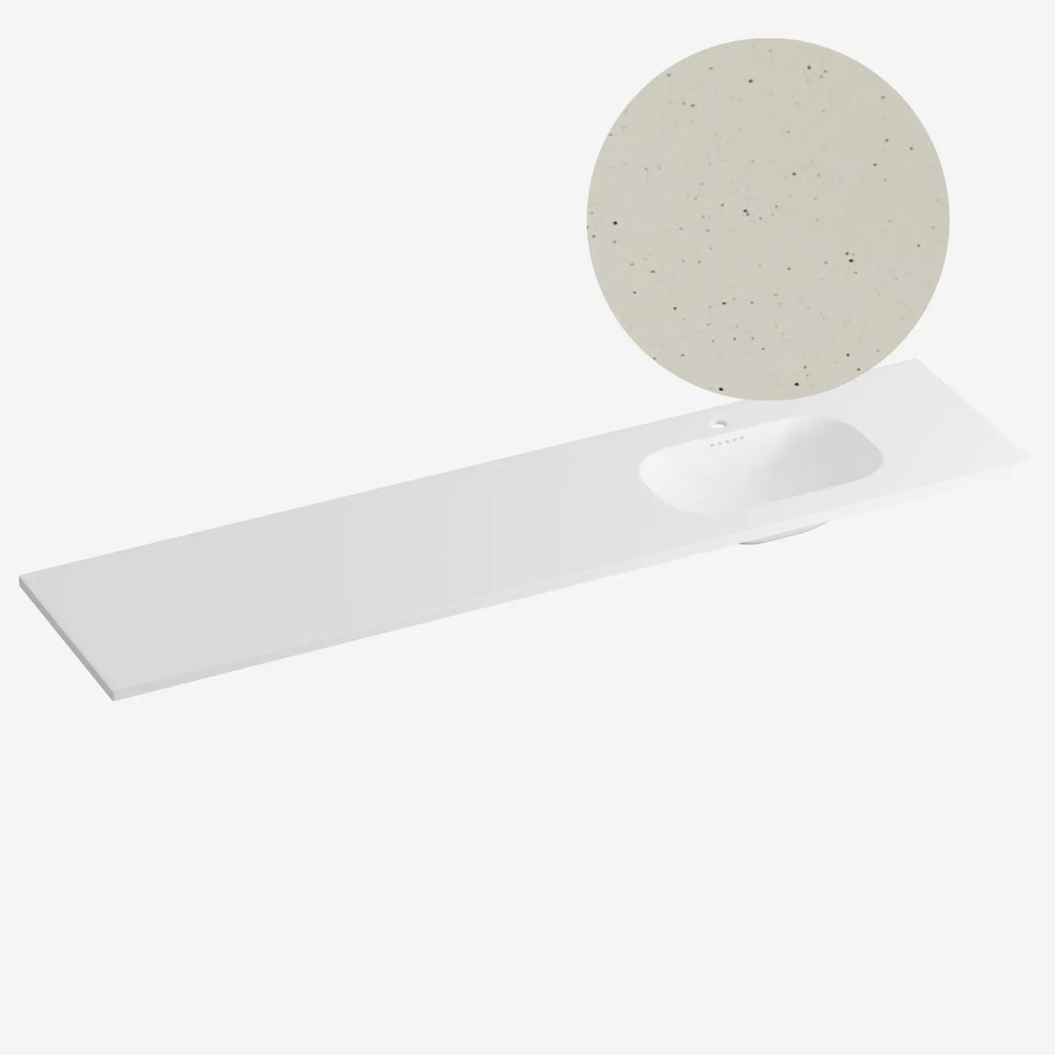 Korsbakken Nice Heldekkende Servant Terrazzo sand / 200cm høyre Korsbakken Møbelservant KO-463221206