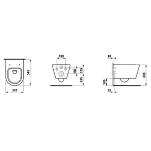 Laufen KARTELL Rimless Vegghengt Toalett