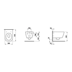 Laufen MEDA SilentFlush Rimless vegghengt toalett