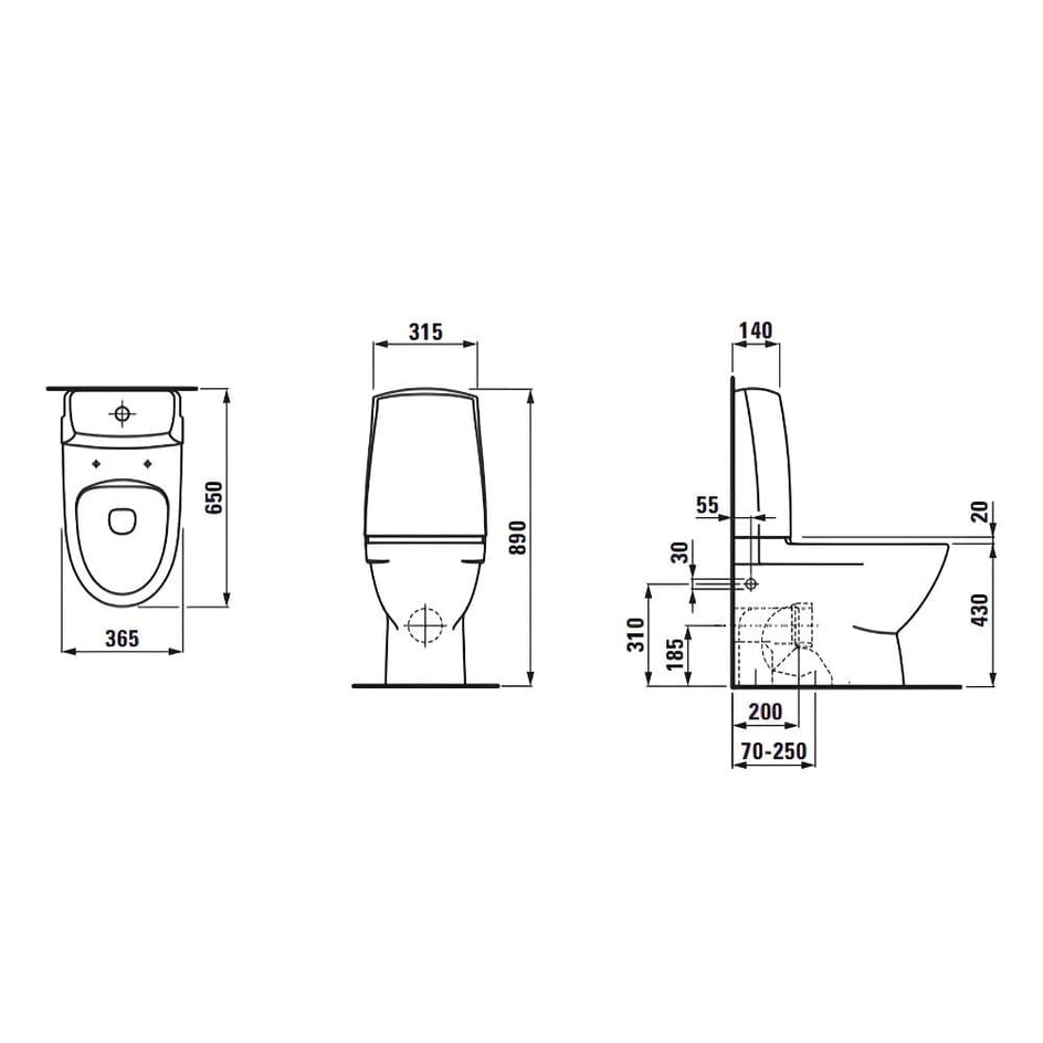 Laufen PRO N BTW Rimless Gulvtoalett Hvit Laufen Gulvstående toalett GRO-6157319