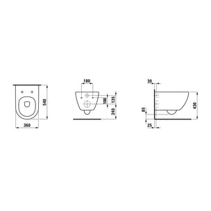 Laufen PRO X SilentFlush Rimless vegghengt toalett