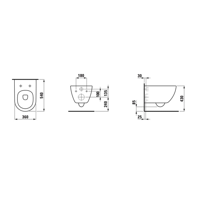 Laufen PRO X SilentFlush Rimless vegghengt toalett